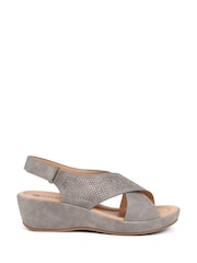 Pavers Grey Pavers Ankle Strap Black Sandals - Image 1 of 5