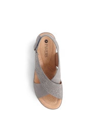 Pavers Grey Pavers Ankle Strap Black Sandals - Image 4 of 5