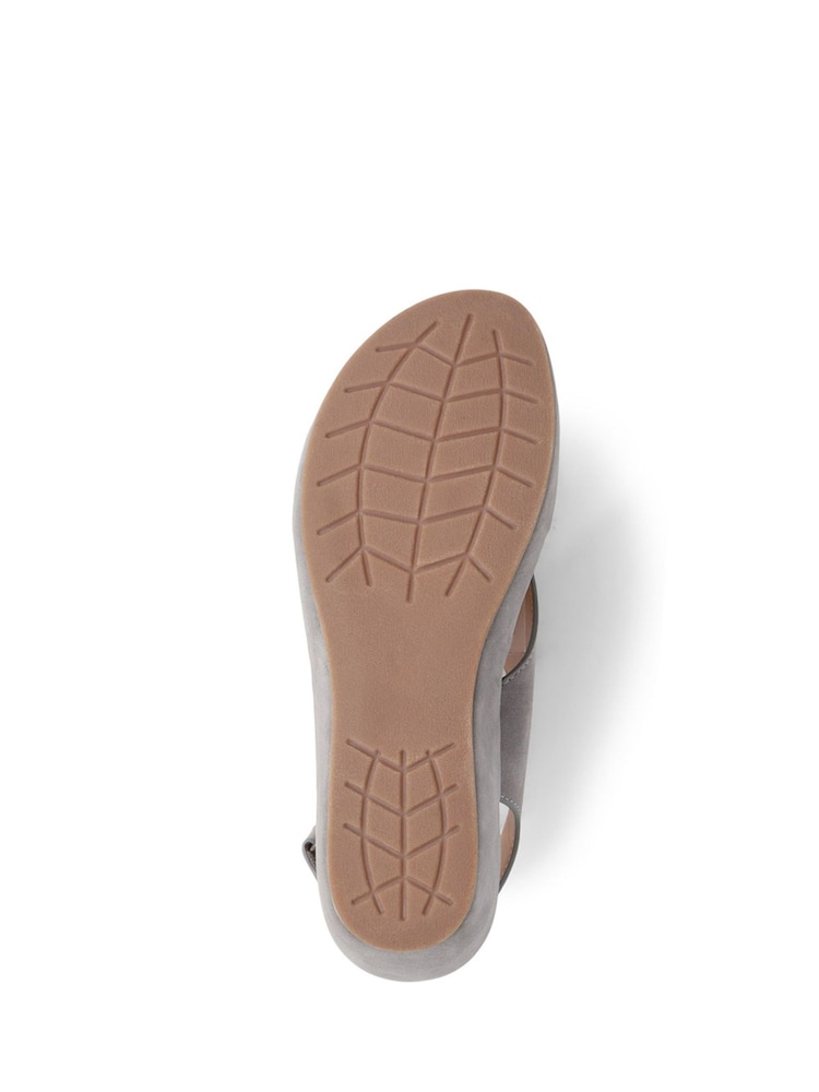 Pavers Grey Pavers Ankle Strap Black Sandals - Image 5 of 5