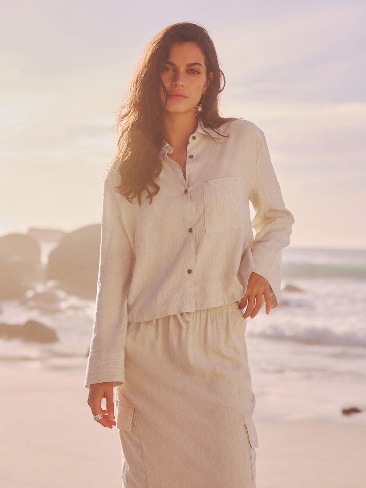 Natural Summer Shirt with Linen - Image 1 of 6