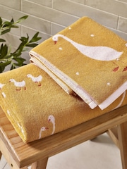 Yellow Goose And Friends 100% Cotton Towel - Image 2 of 4