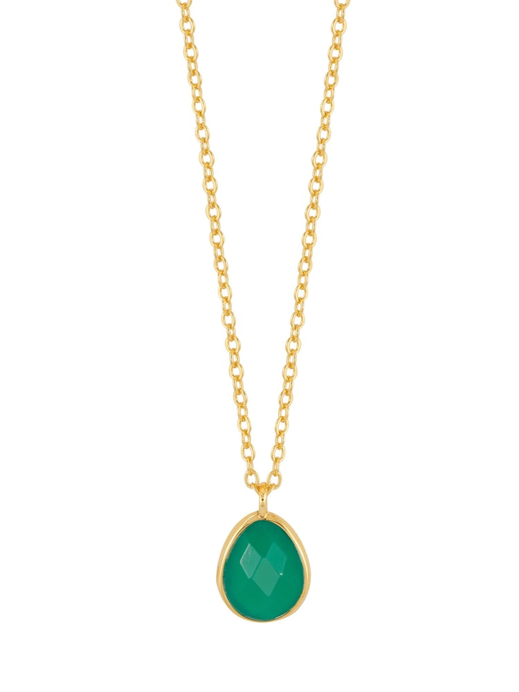 Estella Bartlett Green Agate Teardrop Pendant Necklace - Image 2 of 4 Estella Bartlett Green Agate Teardrop Pendant Necklace - Image 2 of 4