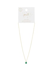 Estella Bartlett Green Agate Teardrop Pendant Necklace - Image 4 of 4