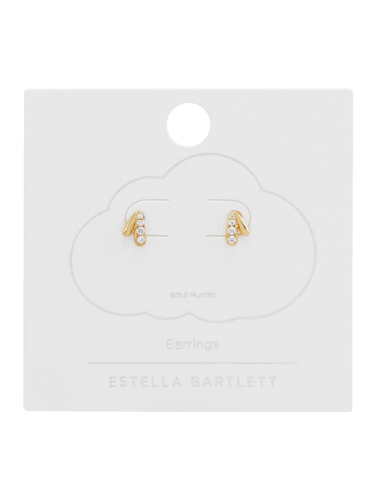 Pendientes de botón en forma de lágrima con pavé de Estella Bartlett - Imagen 2 de 3 Pendientes de botón en forma de lágrima con pavé de Estella Bartlett - Imagen 2 de 3