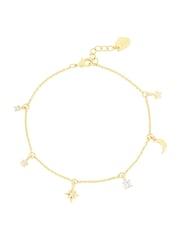 Pulsera con dijes de luna y estrellas pavé de Estella Bartlett - Imagen 2 de 3