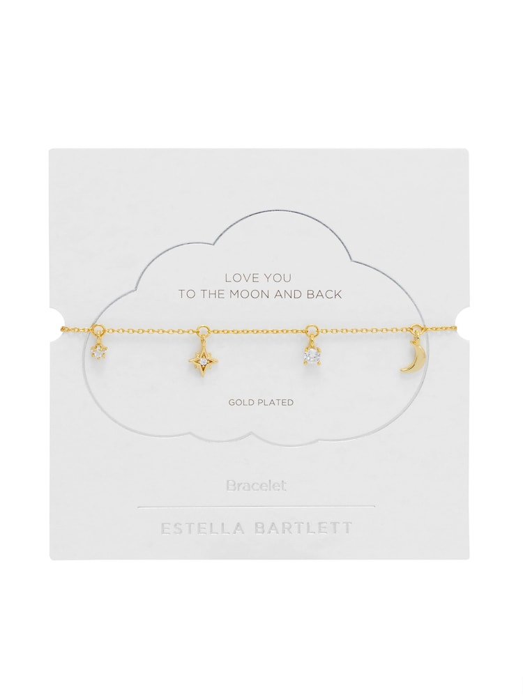 Pulsera con dijes de luna y estrellas pavé de Estella Bartlett - Imagen 3 de 3 Pulsera con dijes de luna y estrellas pavé de Estella Bartlett - Imagen 3 de 3