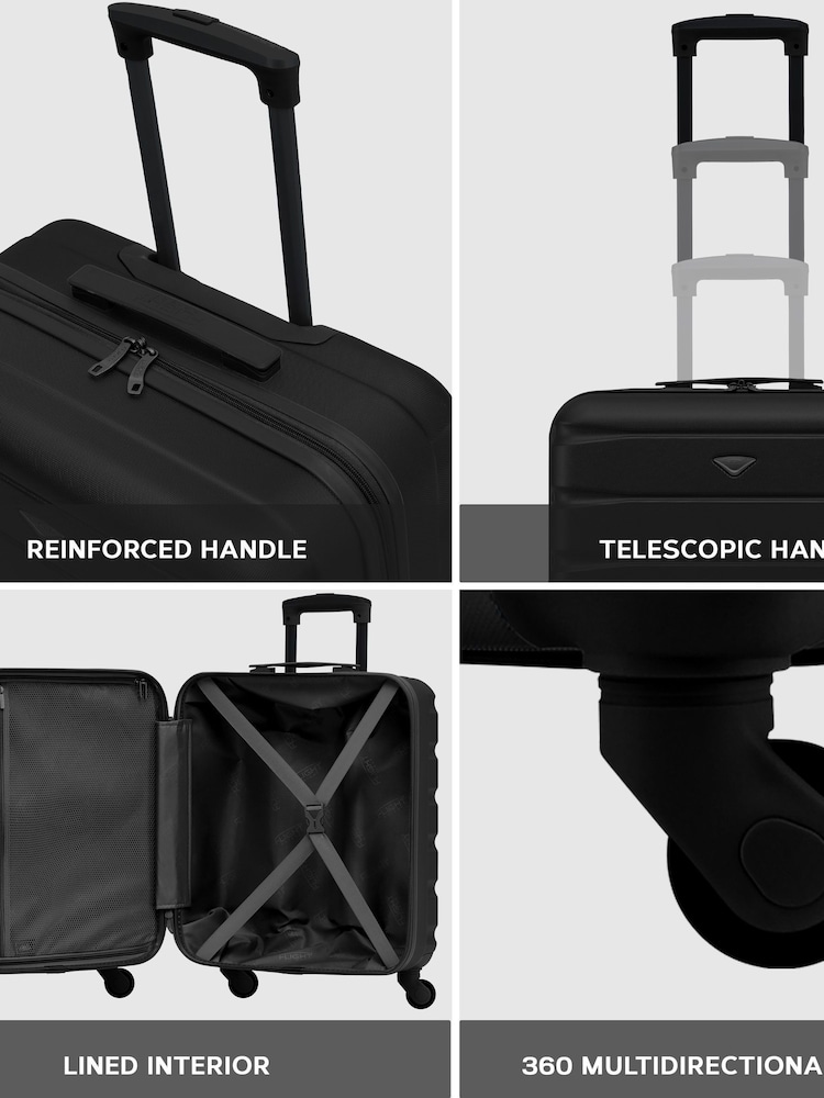Flight Knight 56x45x25cm EasyJet Overhead 4 Wheel ABS Hard Case Cabin Carry On Hand Luggage - Image 8 of 8