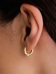 Estella Bartlett Gold Moon and Star Hoops - Image 1 of 3