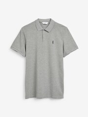 Grey Marl Regular Fit Short Sleeve Pique Polo Shirt - Image 4 of 4