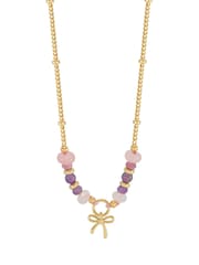 Estella Bartlett Rosett Charm fasetterad lila pärlstav halsband - Bild 1 av 4
