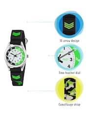 Peers Hardy Boys Tikkers Fabric Rip Strap Camo Time Teacher Black Watch - Image 4 of 8