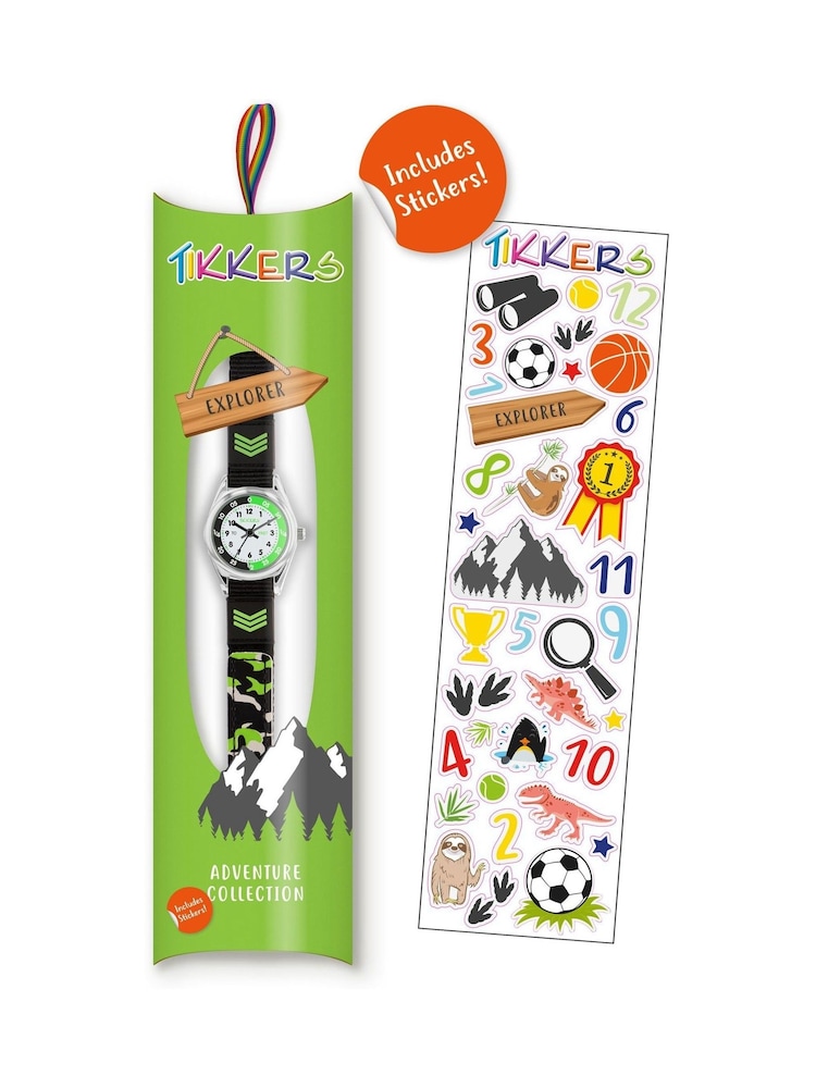 Peers Hardy Boys Tikkers Fabric Rip Strap Camo Time Teacher Black Watch - Image 8 of 8