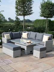 Maze Grey Rattan Garden Ascot Rectangular Corner Dining Set - Image 1 of 2