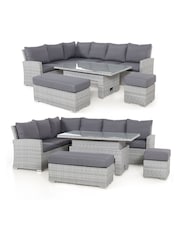 Maze Grey Rattan Garden Ascot Rectangular Corner Dining Set - Image 2 of 2