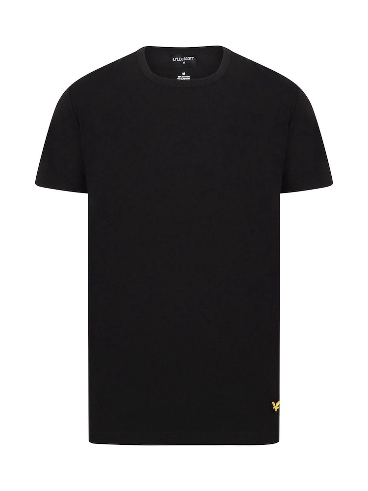 Lyle & Scott Black Lounge T-Shirts 3 Pack - Image 2 of 3 Lyle & Scott Black Lounge T-Shirts 3 Pack - Image 2 of 3