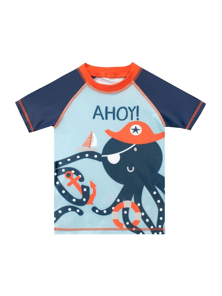 Harry Bear Blue Nautical Print Top And Short Set - Image 2 of 4