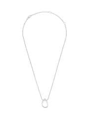 The Edit by Estella Bartlett Silver Open Abstract Drop Pendant - Image 3 of 5