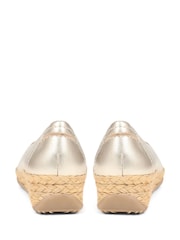 Pavers Gold Leather Espadrilles - Image 3 of 5