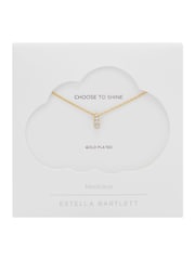 Estella Bartlett Gold Tone Pave Teardrop Necklace - Image 4 of 4