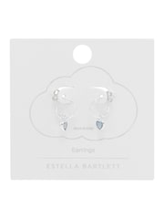 Estella Bartlett Silver Tone Cubic Zirconia Padlock Earrings - Image 2 of 3