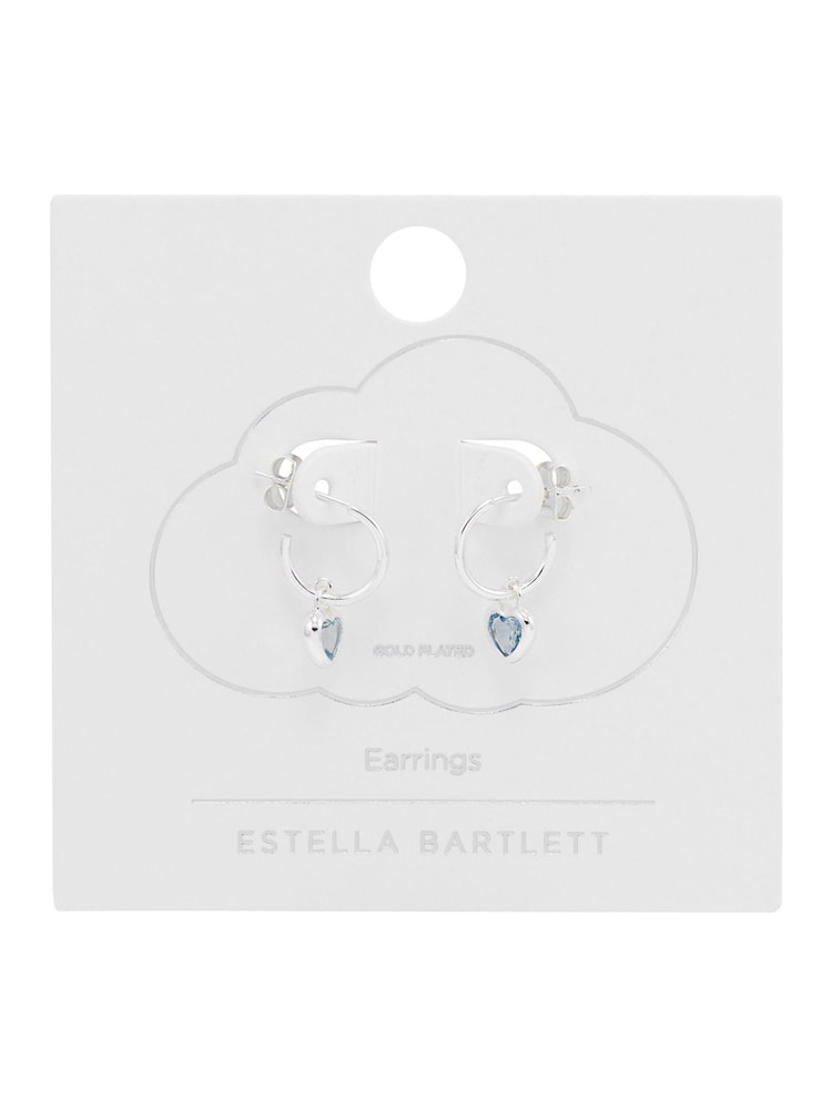 Estella Bartlett Silver Tone Cubic Zirconia Padlock Earrings - Image 2 of 3 Estella Bartlett Silver Tone Cubic Zirconia Padlock Earrings - Image 2 of 3