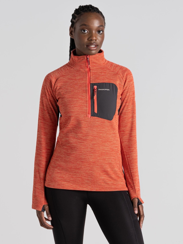 Craghoppers Orange Trina Half Zip Fleece Top - Image 1 of 8