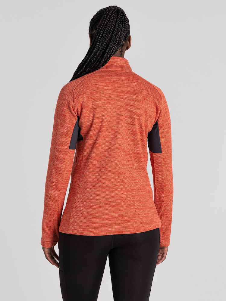Craghoppers Orange Trina Half Zip Fleece Top - Image 2 of 8