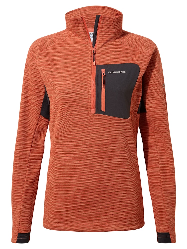 Craghoppers Orange Trina Half Zip Fleece Top - Image 8 of 8