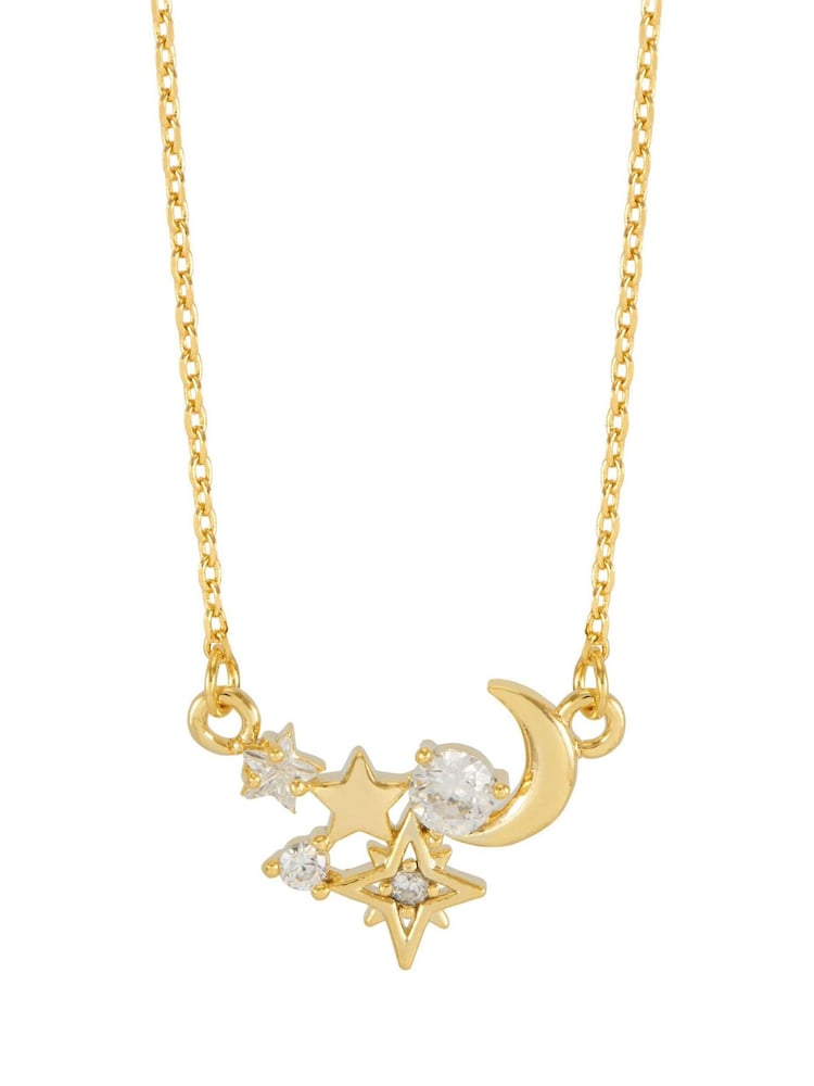 Estella Bartlett Moon and Stars Cluster Necklace - Imagen 2 de 4
