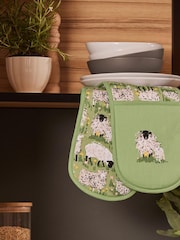 Ulster Weavers Woolly Sheep Cotton Double Oven Double Gloves - Image 4 of 5