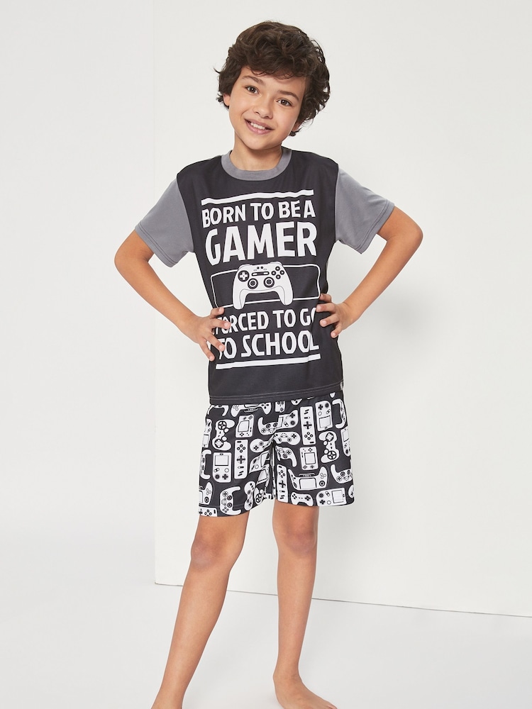 Harry Bear Grey Gaming Printed Pyjamas - Image 1 of 4