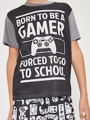 Harry Bear Grey Gaming Printed Pyjamas - Image 4 of 4