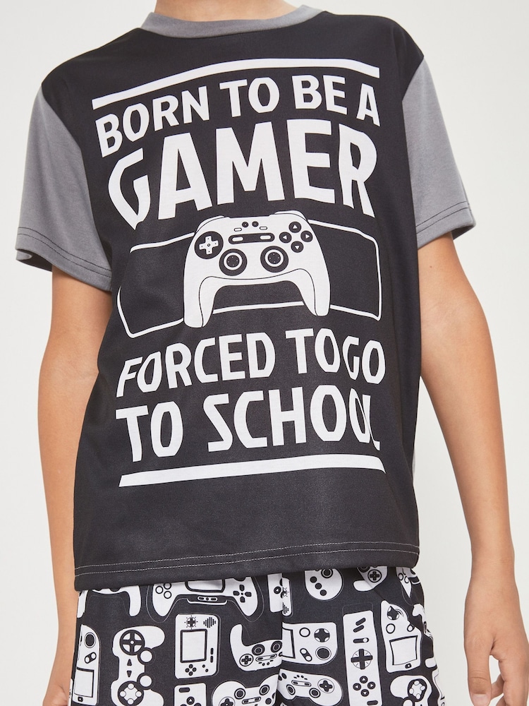 Harry Bear Grey Gaming Printed Pyjamas - Image 4 of 4