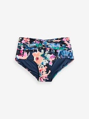 Navy Floral Bikini Bottom - Image 5 of 5