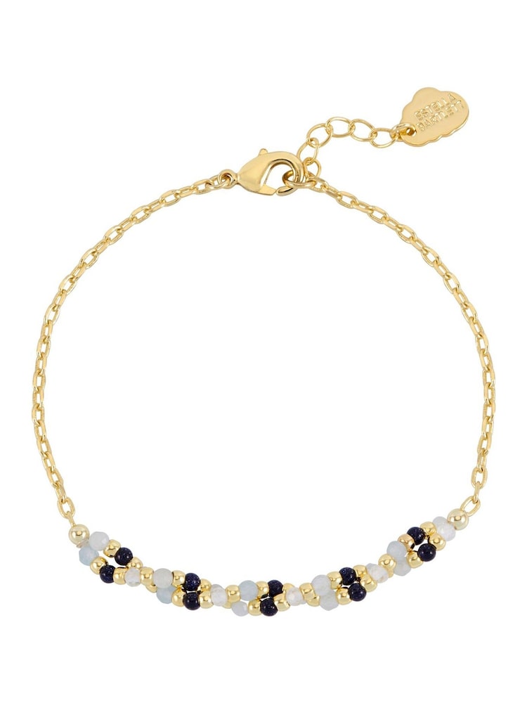 Pulsera de cuentas de piedras preciosas azules retorcidas de Estella Bartlett - Imagen 2 de 3