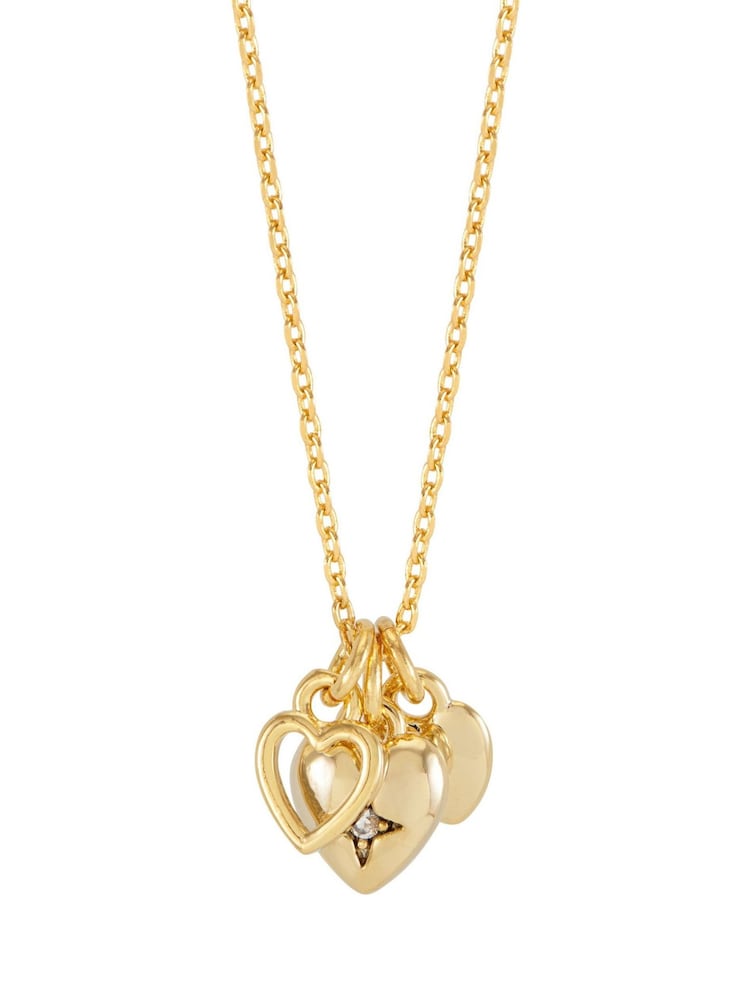 Estella Bartlett Gold Tone Multi Heart Charm Necklace - Image 1 of 4 Estella Bartlett Gold Tone Multi Heart Charm Necklace - Image 1 of 4