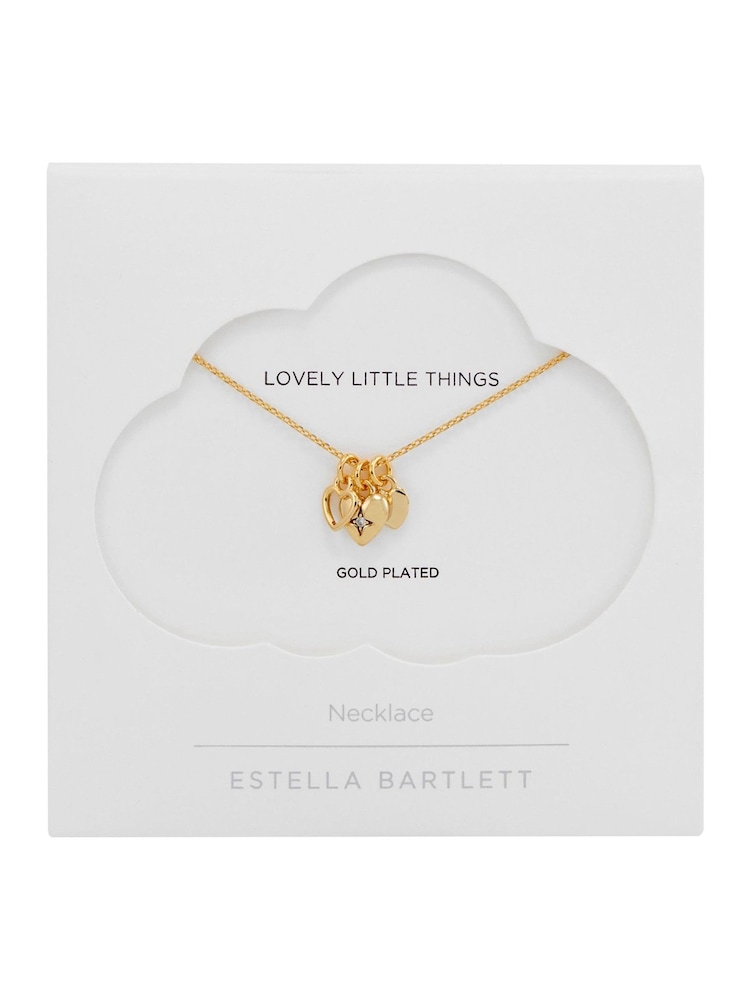 Estella Bartlett Gold Tone Multi Heart Charm Necklace - Image 2 of 4 Estella Bartlett Gold Tone Multi Heart Charm Necklace - Image 2 of 4