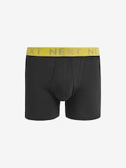 Black Bright Waistband A-Front Boxers 8 Pack - Image 4 of 13