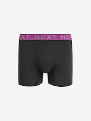 Black Bright Waistband A-Front Boxers 8 Pack - Image 6 of 13
