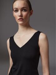 LK Bennett Black Viscose Athena Vest Top - Image 3 of 4