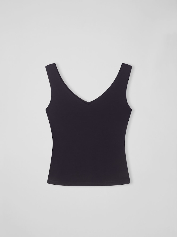 LK Bennett Black Viscose Athena Vest Top - Image 4 of 4