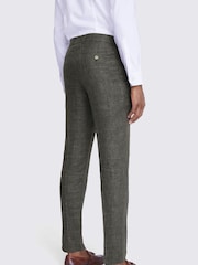 MOSS Khaki Green Tailored Linen Trousers - Image 2 of 3
