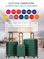 Set Of 2 Large Check-In & Small Carry-On Hardcase Travel Suitcase - Image 2 of 6