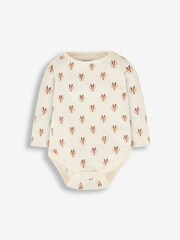 JoJo Maman Bébé Red Reindeer 2-Piece Velour Appliqué Dungaree & Top Set - Image 5 of 5