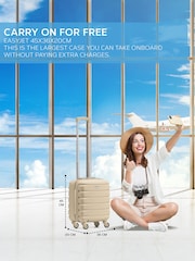 Flight Knight 45x36x20cm EasyJet Underseat 4 Wheel ABS Hard Case Cabin Carry On Hand Luggage - Image 2 of 7
