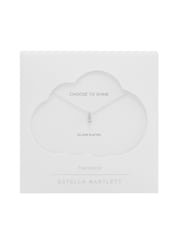 Estella Bartlett Silver Tone Pave Teardrop CZ Necklace - Image 3 of 4