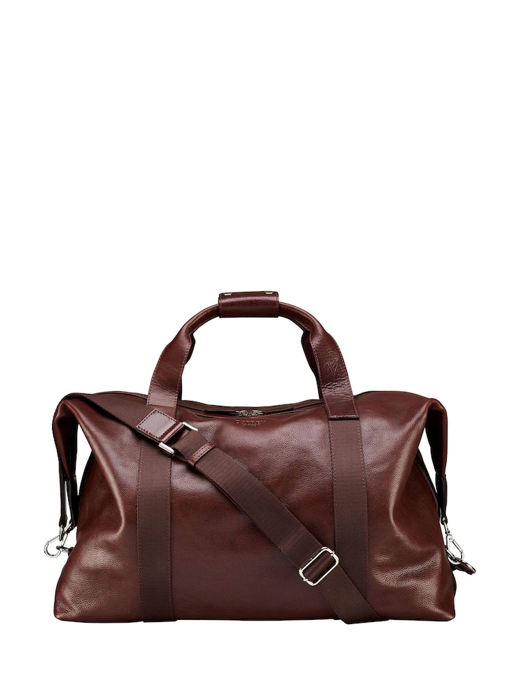 OSPREY LONDON Cognac Brown Toby Vintage Saddle Leather Weekend Bag - Image 2 of 5