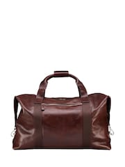 OSPREY LONDON Cognac Brown Toby Vintage Saddle Leather Weekend Bag - Image 3 of 5