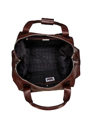 OSPREY LONDON Cognac Brown Toby Vintage Saddle Leather Weekend Bag - Image 5 of 5