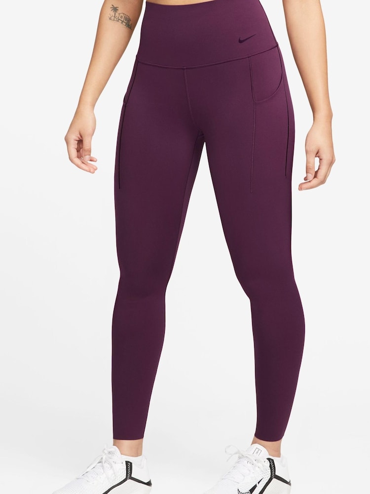 Nike Purple Premium Universa Medium-Support High-Waisted Full-Length Leggings with Pockets - Image 1 of 1
